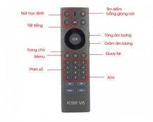 remote chuột bay Kiwi V6 hát karaoke trên TV thông minh hoặc trên máy tính, laptop tìm kiếm bằng tiếng nói