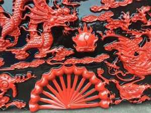 Quạt tứ linh long ly quy phụng