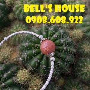 Vòng tay đá Mặt Trời Sunstone kết hợp Charm Bạc 925 đơn giản, vòng tay đá thiên nhiên Bells House TPHCM,