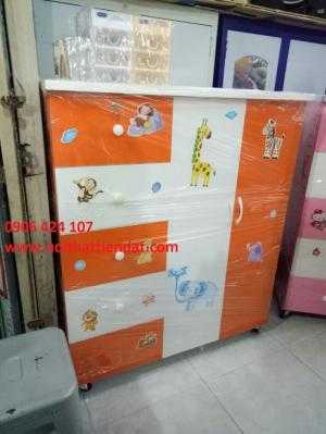 Tủ nhựa trẻ em 2 buồng 5 ngăn