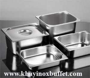 Khay inox bán thực phẩm cho căn tin, quán ăn, quầy hàng lưu động