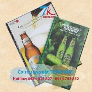 bìa nhựa menu bia, bìa menu kiếng