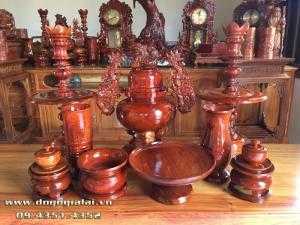 Bộ đồ thờ cúng gỗ Hương Gia Lai