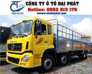 Xe tải Dongfeng Hoàng Huy 4 chân 18 tấn ( 17990Kg) có thiết kế ngoại thất bắt mắt với hai màu đặc trưng Trắng – Vàng, mặt ga lăng nổi bật với logo Dongfeng mạ crom nổi bật, các thanh tản nhiệt giúp làm mát két nước, làm mát động cơ giúp xe vận hành êm ái và ít tiêu hao nhiên liệu.