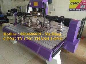 Máy chạm khắc gỗ 6 đầu, máy đục gỗ 6 đầu nhập khẩu gia lai