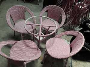 Bộ bàn ghế mây ghj345 cafe giá rẻ