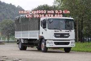 Xe tải Veam vpt950 tải trọng 9,3 tấn, cabin kép hiện đại, thùng dài 7m6,giá rẻ nhất