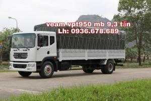 Xe tải Veam vpt950 tải trọng 9,3 tấn, cabin kép hiện đại, thùng dài 7m6,giá rẻ nhất