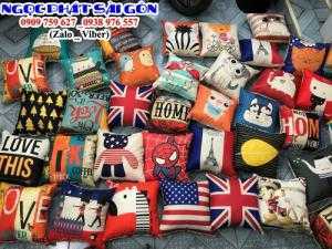 Gối tựa lưng, gối sofa, gối ôm trà sữa siêu cute. Nệm ngồi, đệm ngồi Ngọc Phát.