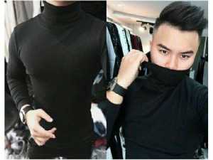Áo Thun Nam Cổ Lọ Dài Tay