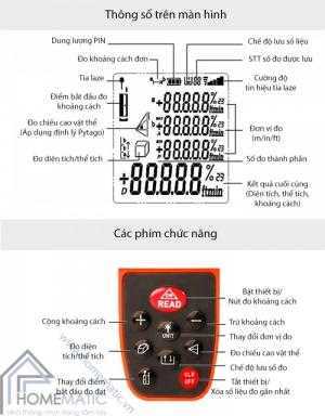 Thước đo khoảng cách có laser kiêm nivo XIKALAI OQ-40