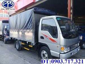 Gía xe tải Jac 2t4 (JAC 2T4) thùng mui bạt bao nhiêu. Giá bán xe tải Jac 2.4 tấn/2T4 công nghệ Isuzu.