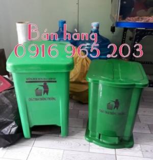 Thùng rác y tế 15 lít, thùng rác màu xanh lá 15 lít 20 lít tại An Giang