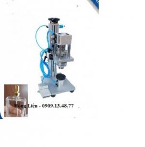 Máy đóng nước hoa bán tự động dùng khí nén/ Máy viền nắp chai nước hoa, dầu thơm