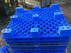 Pallet nhựa chân cốc 1200x1000x145mm. Hàn (balet,palet, ba lét, pa lét)