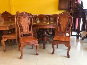Bàn Ăn Hột Xoài 8 Ghế