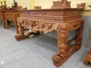 Sập Thờ Tứ Linh Chân 20_Nội Thất Sơn Đông