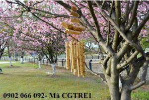 Chuông gió tre nứa hình thuyền buồm