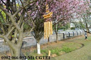 Chuông gió tre nứa hình thuyền buồm