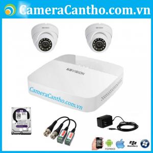 Bộ 2 camera dome hong ngoai 20m