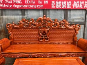 Bộ Ghế Giả Cổ Hoàng Gia Đoản Dài 2m20 - 2m40 ( Gỗ Hương Đá)