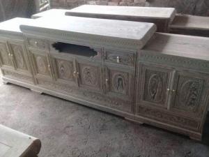 Kệ Tivi Mõ Lồi Giữa 2m20 - 2m40 ( Gỗ Mun Đuôi Công )