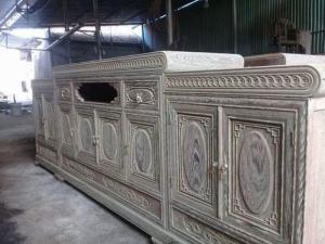 Kệ Tivi Mõ Lồi Giữa 2m20 - 2m40 ( Gỗ Mun Đuôi Công )