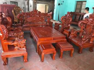 Bộ Rồng Khuỳnh Bát Mã Tay 12 ( Gỗ Cẩm Vàng )