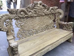 Bộ Rồng Khuỳnh Bát Mã Tay 12 ( Gỗ Cẩm Vàng )