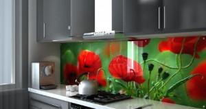 Tranh kính 3d ốp bếp