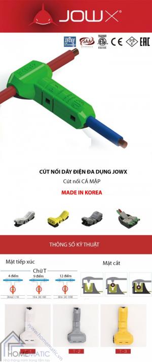 Cút nối – đầu nối dây điện chữ T Hàn Quốc JOWX