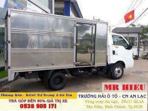 xe tải thaco kia k200/k250 chạy trong thành phố, đời 2018, tiêu chuản khí thải euro4, có máy lạnh trên xe