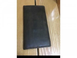 Ví nữ da thật dày khâu tay còn rất đẹp, màu nâu, kích thước 10x17,5 cm,