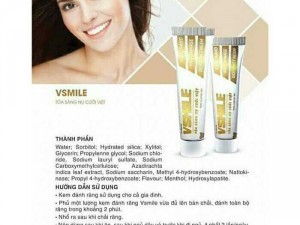 Kem đánh răng Vsmile tỏa sáng nụ cười.