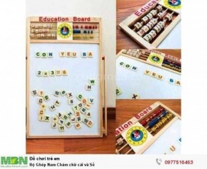 Bộ Ghép Nam Châm chữ cái và Số cho bé yêu vừa Học vừa Chơi, An toàn hiệu quả