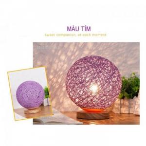 Đèn ngủ trang trí sáng tạo đèn cầu mây