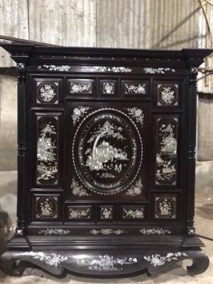 Tủ Thờ Gỗ Gụ Cẩn Ốc Siêu Đẹp