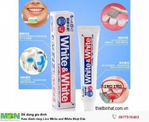 Kem đánh răng Lion White and White Nhật Bản