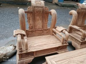 Bộ Bàn Ghế Giả Cổ Tần Thủy Hoàng gỗ mun nam phi tay 12