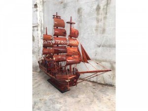 Thuyền Buồm Phong Thuỷ Gỗ Cẩm