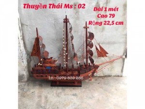 Thuyền Buồm Phong Thuỷ Gỗ Cẩm