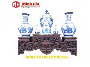 Tam sơn hoa mai gỗ gụ