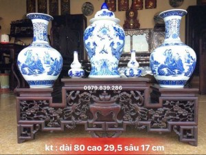 Tam sơn hoa mai gỗ gụ