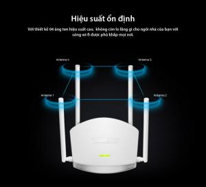 Phát wifi TotoLink N600R Thiết kế 4 ăngten giúp cho việc truyền và nhận dữ liệu được nhanh hơn. Ngoài ra N600R có chức năng Repeate (thu và phát lại)