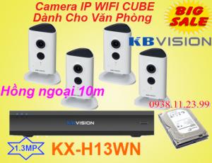 Bộ camera quan sát IP WIFI CUBE dành cho văn phòng