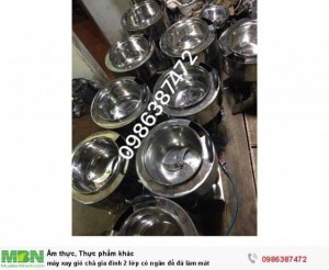 Máy xay giò chả gia đình 2 lớp có ngăn để đá làm mát