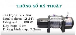Tời Kéo Xe 6000Lbs