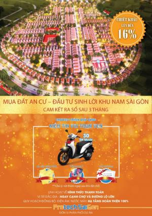 Mua Đất Liền Tay - Rinh Ngay SH 2018 - Đất Nền Nam Sài Gòn - CK 16%