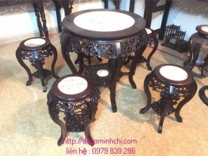 Bộ bàn ghế đôn hoa mai