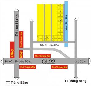 Đất trung tâm thị trấn Trảng Bàng Tây Ninh